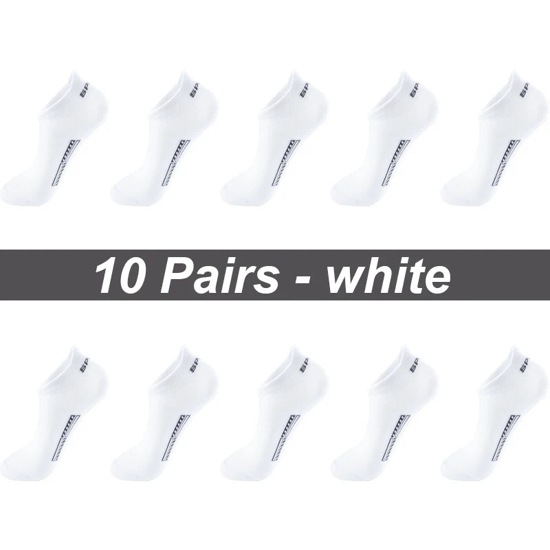 High Quality 10Pairs Men Socks Combed cotton 100% Summer Sports Sock Plus Size EUR38-48 Quick Pick Grocers