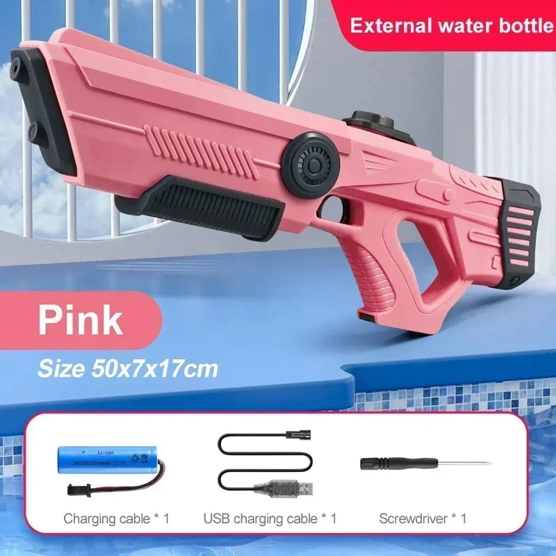 Electric Automatic Water Storage Gun Toys Portable Children Summer Beach Outdoor Fight Fantasy Spray Gun Toys Boy Kid Adult Game Econic Blanks