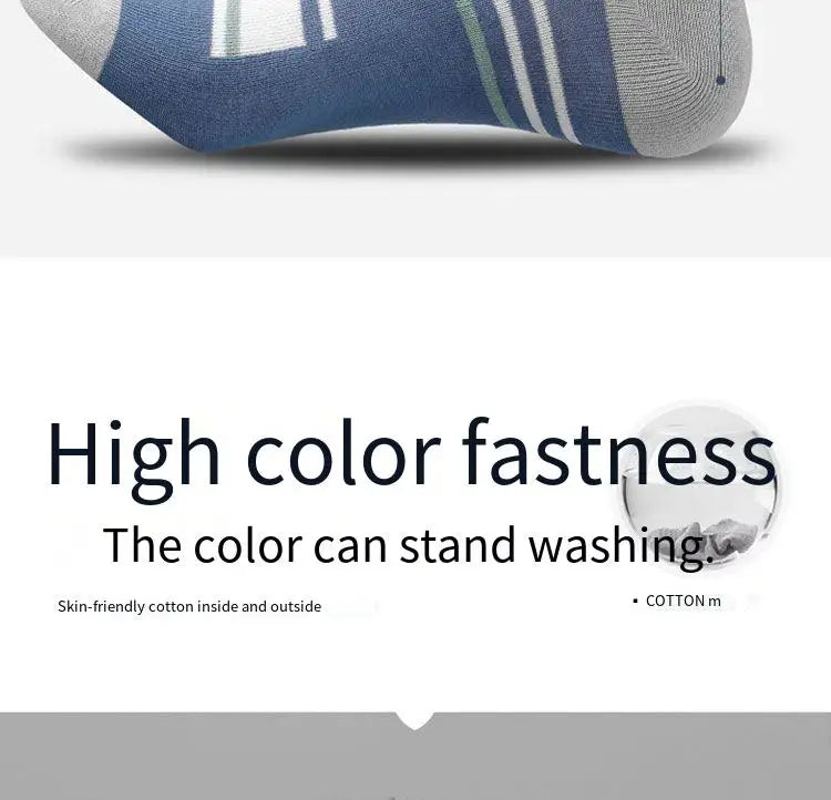 Men's Pure Cotton Socks Spring Striped Casual Socks Men's Anti-odor Antibacterial Business Socks High Quality Sports Sock Meias Quick Pick Grocers