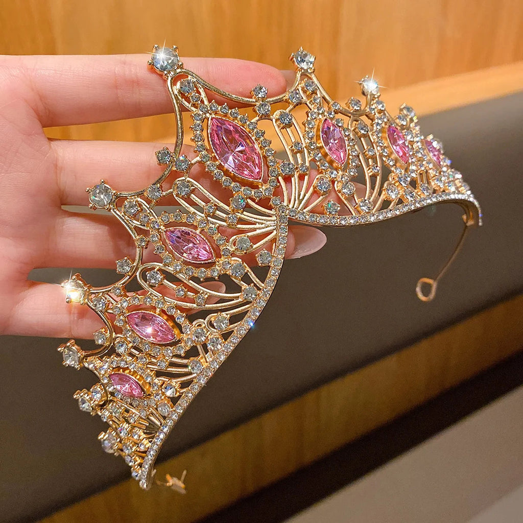 1 large crown fashionable temperament crown headband sweet wind hair accessory suitable for performances and birthdays Quick Pick Grocers