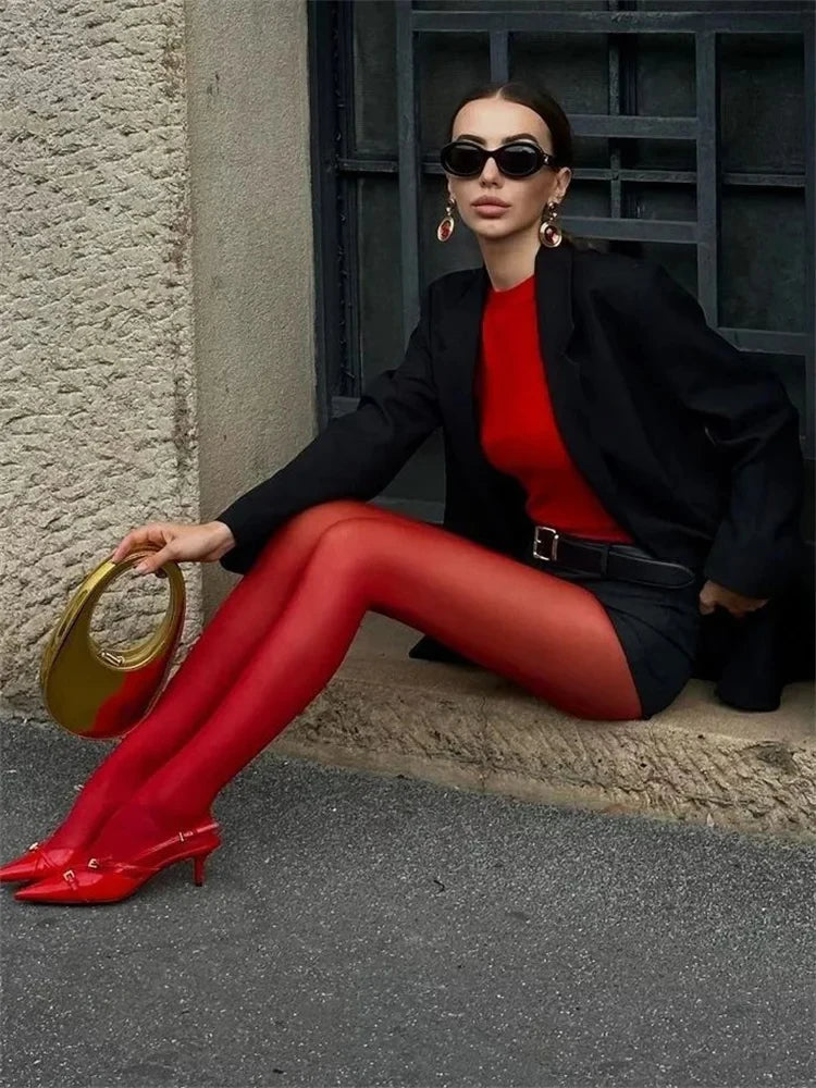 New Red Pantyhose Female Year Red Socks Tights Women Stockings Slim Lingerie Anti-hook Silk Velvet Wedding Bride's Leggings ## Quick Pick Grocers