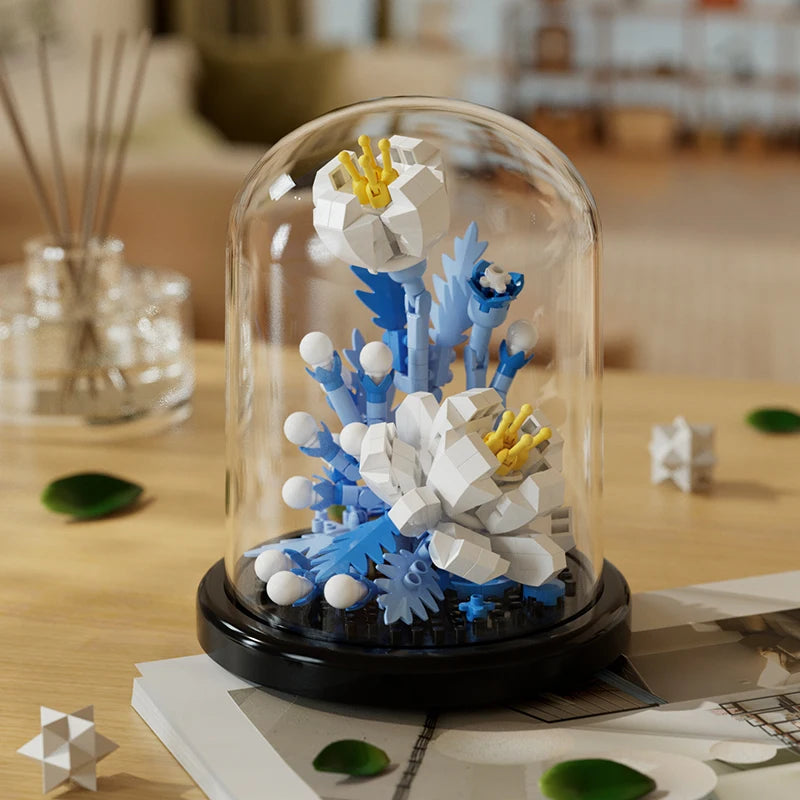 Micro particle building block bouquet handmade gift, children's puzzle toy handmade DIY sunflower desktop decoration ornament Quick Pick Grocers