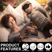 2-Pack Silk Sleep Mask - Elastic Blackout Eye Mask & Blindfold for Full Night'S Sleep, Light Blocking, Adjustable Strap Quick Pick Grocers