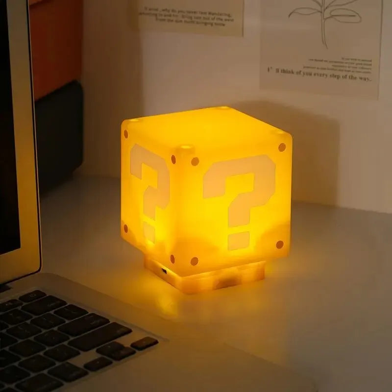 LED Question Mark Brick Night Light With Music USB Charging Desk Lamp Light Birthday X-mas Gifts Quick Pick Grocers