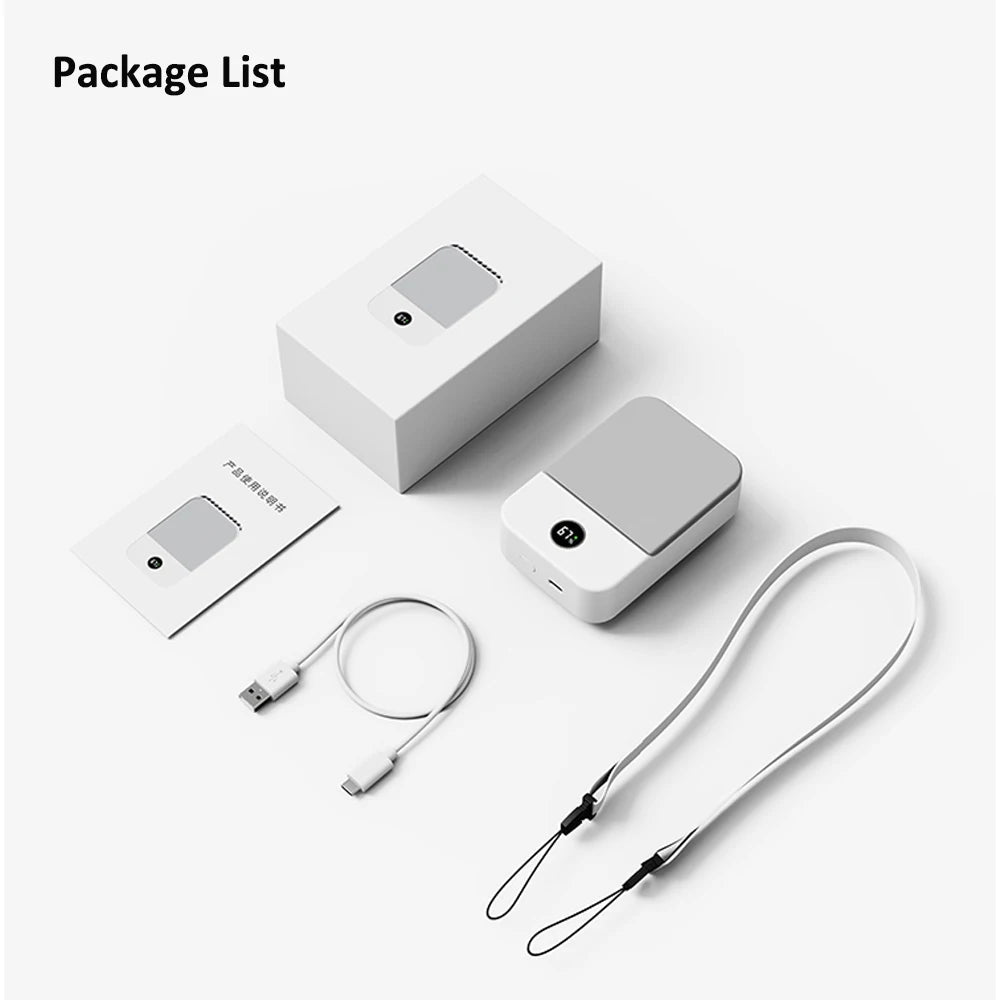 Portable Waist Fan Hanging Neck Fan Mini USB Rechargeable Portable Waist Clip Fan for Outdoor Sports Working Travel Small Fan Quick Pick Grocers