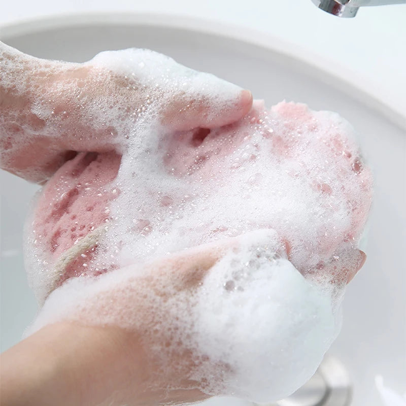 Sponge Bath Brush Shower Rub for Whole Body Deep Cleaning Washcloth Exfoliation Massage Brush Scrubber Bathroom Accessories Quick Pick Grocers