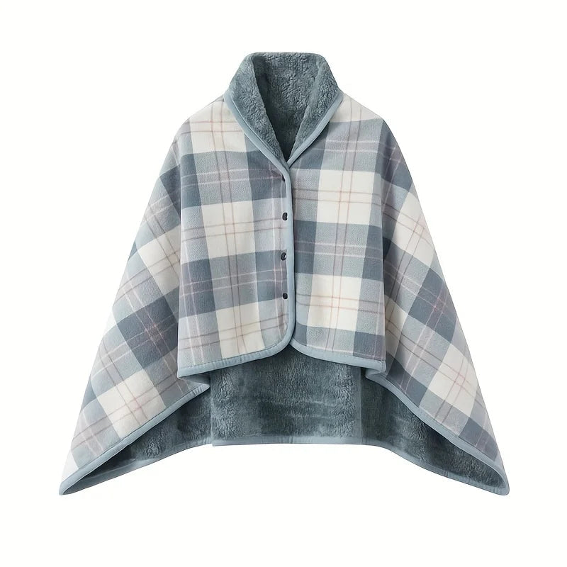 1pc Wearable Blankets Shawl Blanket Flannel Lazy Casual Office Blanket Econic Blanks