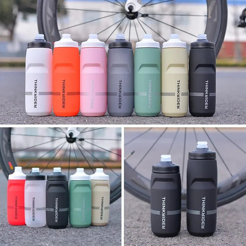ThinkRider 620ml/750ml Bicycle Bottle MTB Road Bike Water Bottle Outdoor Sports Plastic Portable Large Capacity Drink Cycling Quick Pick Grocers