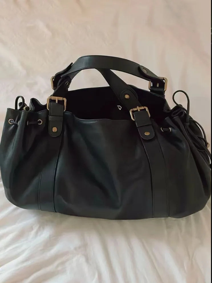Women's Crossbody Simple Handbag Commuter Shoulder Boston Bag Stylish Versatile Work Bag Soft Polyester Interior Quick Pick Grocers