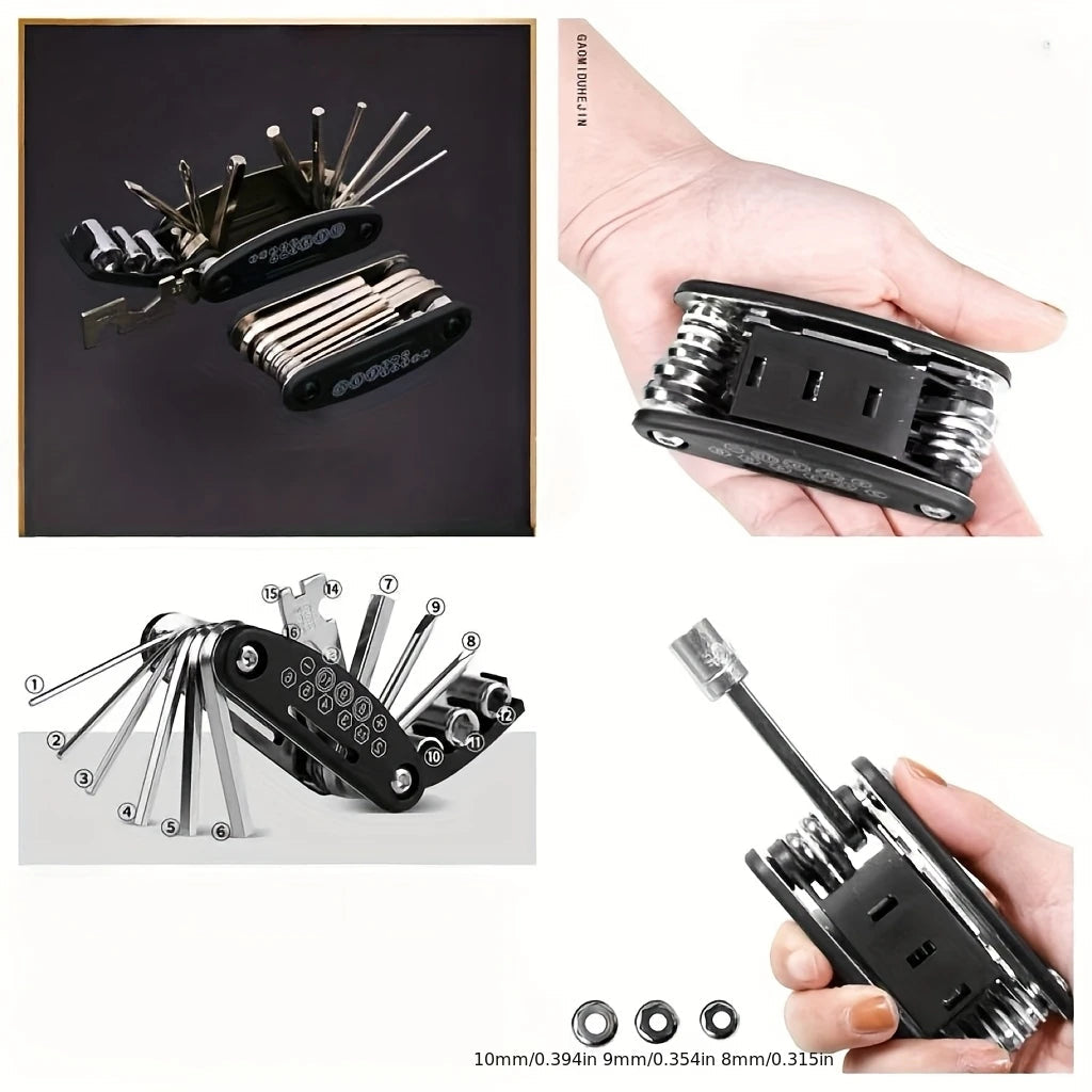 16-in-1 Socket Wrench Set, Non-Slip Rotating Head. Durable Stainless Steel for Home & Car Repairs. Easy & Universal Tool. Quick Pick Grocers