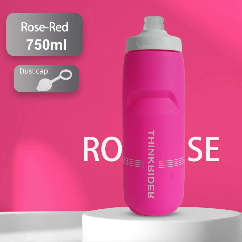 ThinkRider 620ml/750ml Bicycle Bottle MTB Road Bike Water Bottle Outdoor Sports Plastic Portable Large Capacity Drink Cycling Quick Pick Grocers
