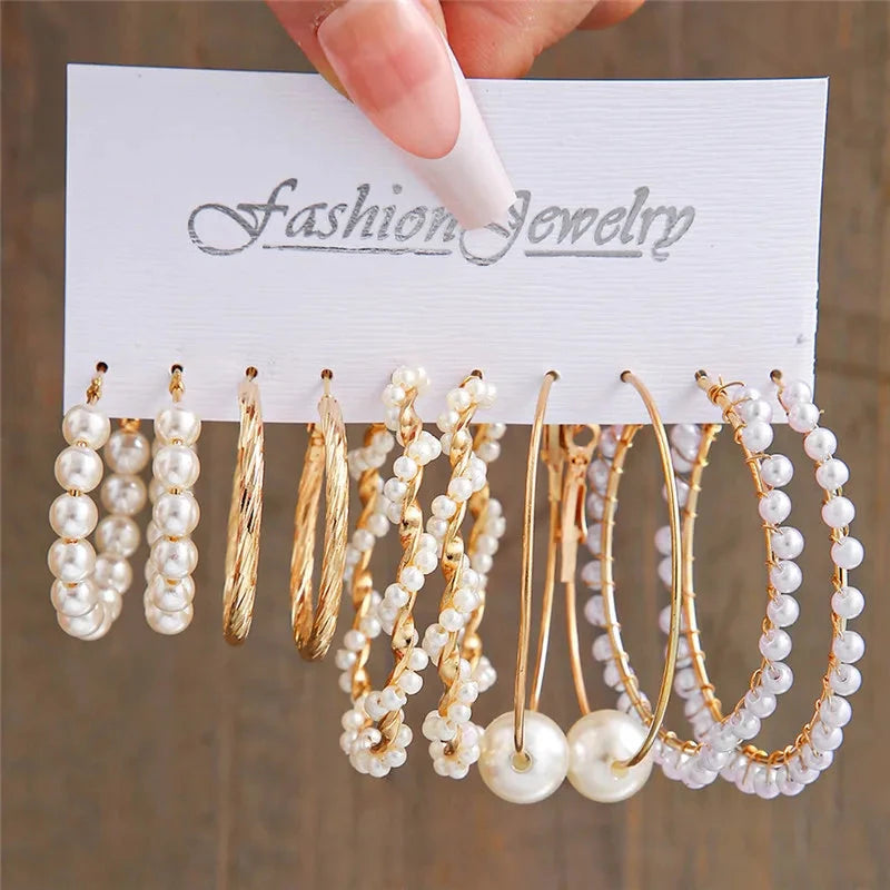 Modyle Gold Color Dangle Earrings Set Butterfly Acrylic Hollow Drop Earrings for Women Heart Hoop Earring Fashion Jewelry Gifts Econic Blanks