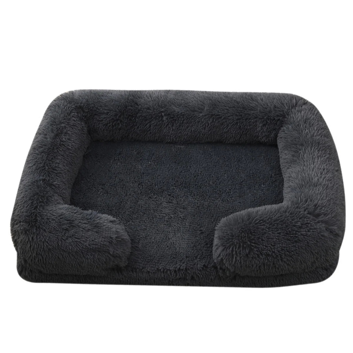 Square Dog Bed Plush Pet Bed Winter Thickened Pad House for Dogs Bed Cat Sofa for Flyffy Dogs Sleeping Bed Sofa Removable Mat Quick Pick Grocers