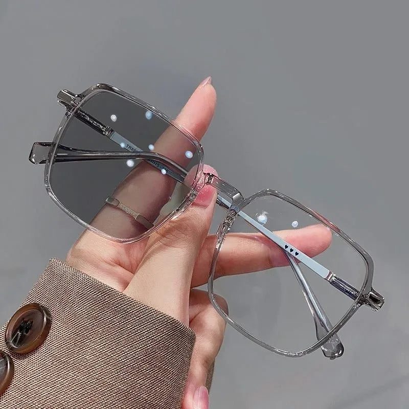 Photochromic Anti Radiation Glasses Metal Eyeglass For Woman Men Quick Pick Grocers