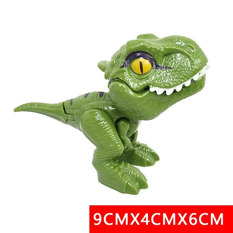 Jurassic Finger Dinosaur Triceratops Tyrannosaurus Model Toys for Kids Creative Finger Biting Dinosaurs Interactive Toy Boy Gift Quick Pick Grocers
