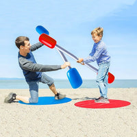 1Set Red Blue Inflatable Sticks Kids Toys Pvc Air Hammer Yard Game Sticks with Mats for Boys Girls Party Confrontation Game Toy Quick Pick Grocers