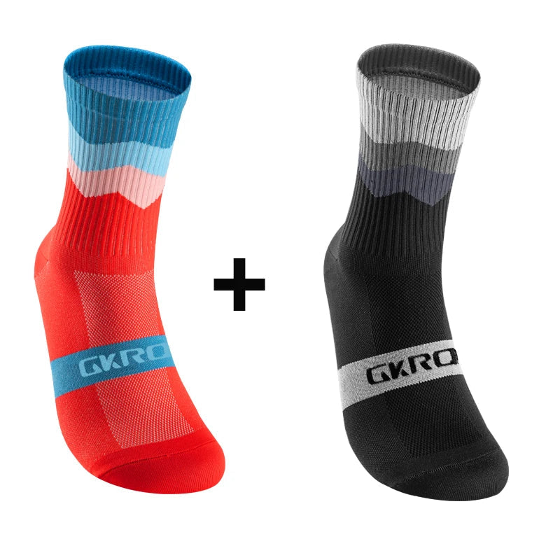 2pairs Professional Cycling Socks Breathable Road Bicycle Socks Men Women Outdoor Sports Racing e Compression Cycling For Women Quick Pick Grocers