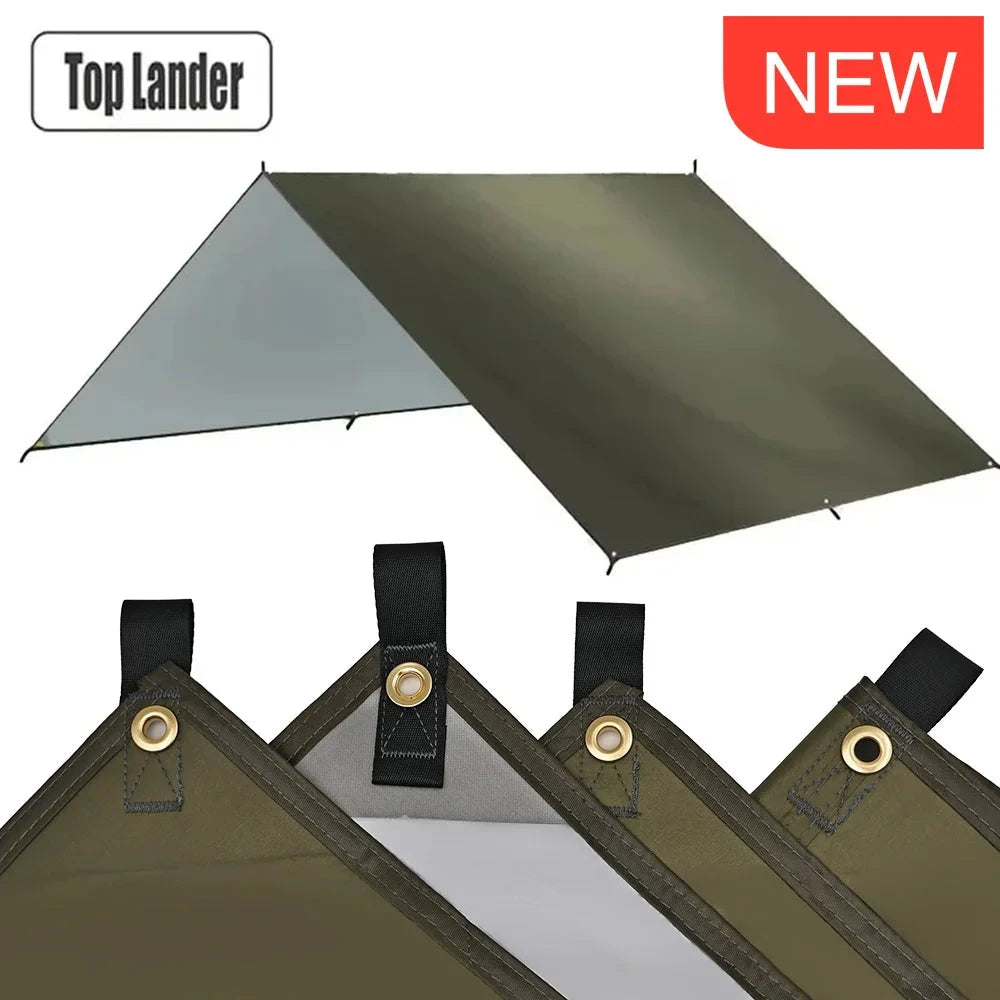 4x4m 5x3m 4x3m 3x3m Ultralight Waterproof Tarp Tent Large Camping Awning Sun Shelter Garden Canopy Outdoor Beach Shade Hiking Econic Blanks