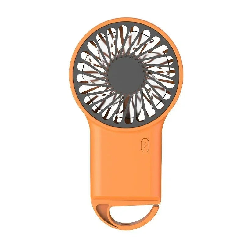 Cartoon Foldable Mini Fan USB Rechargeable Handheld Desktop Fan with Hook Portable Cooling Fan for Outdoor Travel Home Office Quick Pick Grocers