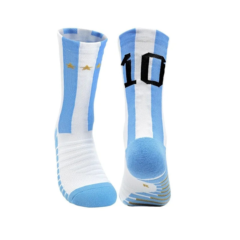 Yellow Number 10# 7# Kids Soccer Socks Blue Men's Football Sports Short Socks Outdoor Running Fast-drying Breathable Non-Slip Quick Pick Grocers