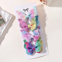4Pcs/set Candy Colored Hair Clip Set for Girls Double Layered Bow Cute Bangs Hair Pin Cotton Safe Children's Hair Accessories Purest Peak