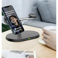 3 in 1 Magnetic Wireless Charger Stand for Magsafe iPhone 16/15/14/13/12 Apple Watch 8/7 & Airpods Pro Fast Charging Station Quick Pick Grocers
