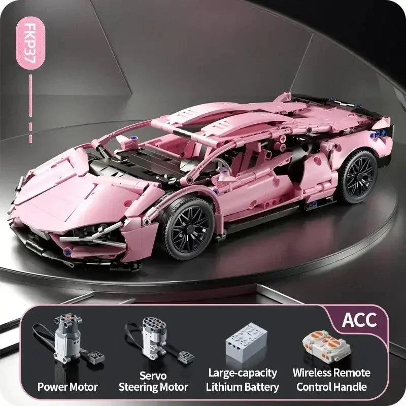 TOYLINX 1280Pcs Technical Building Blocks Racing Car Model Remote Control Electric RC Car Version Optional Construction Toys Quick Pick Grocers