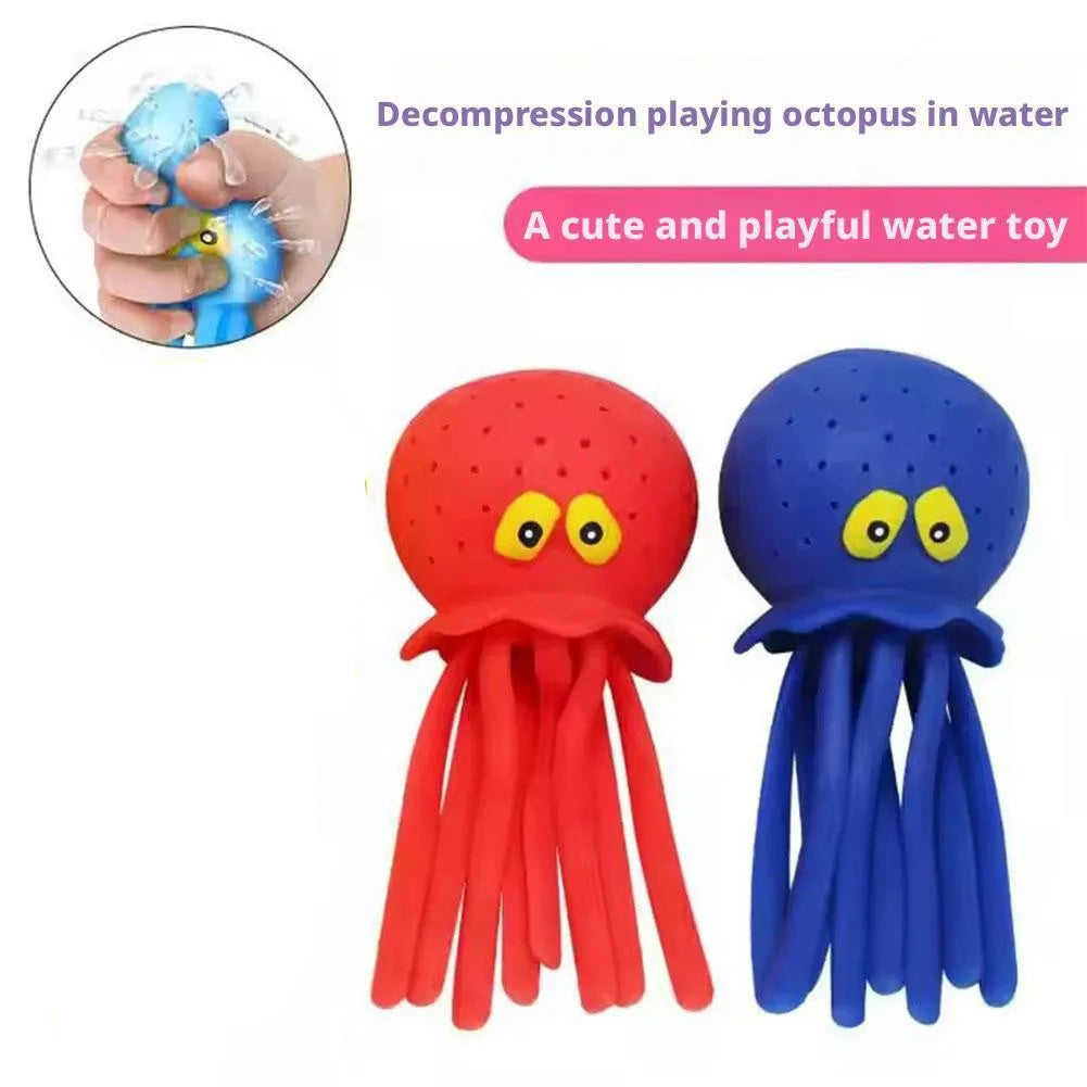 Baby Bath Toys Sponge Water Absorbing Octopus Squeezing Stress Relief Toys Summer Swimming Play Water Bath Toy for Children Quick Pick Grocers