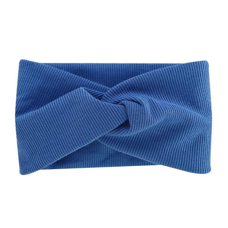 Large Size Baby Headband Girls Yoga Sport Kids Children Adult Women Bandage Solid Twisted Knotted Soft Hair Accessories Turban Purest Peak