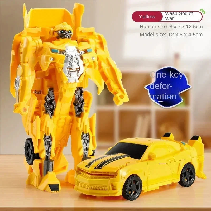 Transformation Car Anime Robot Model One Step Deformation Robot Toy Kid Puzzle Toy Deformation Car Action Figure Model Econic Blanks
