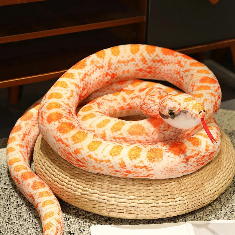 Artificial Python Plush Toy Long Snake Yellow Orange Green Python Plush Toy Decorate The House Holiday Decorations Econic Blanks