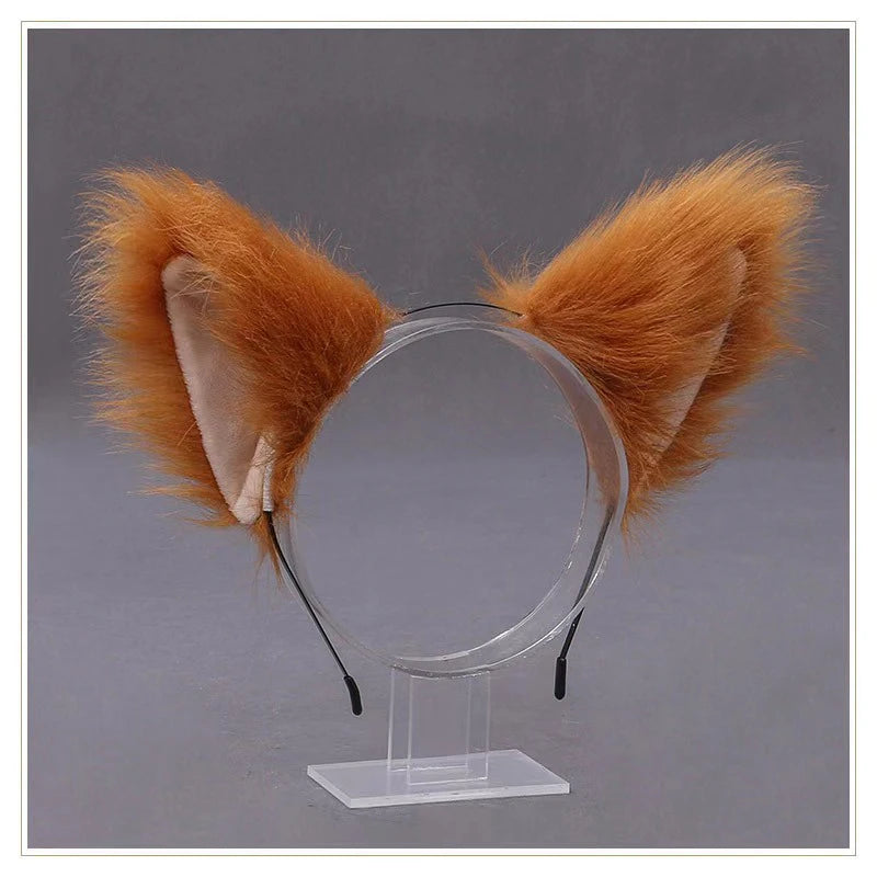 Lolita Animal Cat Fox Ear Hair Hoops Cosplay Girls Halloween Anime Headbands Headwear Hair Accessories Quick Pick Grocers