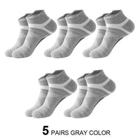 5 Pairs High Quality Socks Men Summer Outdoor Casual Cotton Socks Short Breathable Black Ankle Socks Run Sports Socks Size 38-45 Quick Pick Grocers