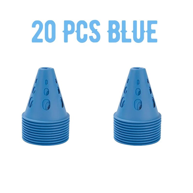 20/40/60 PCS Colorful Windproof Skate Marker Cones Roller Football Marking Cup Soccer Training Equipment Quick Pick Grocers