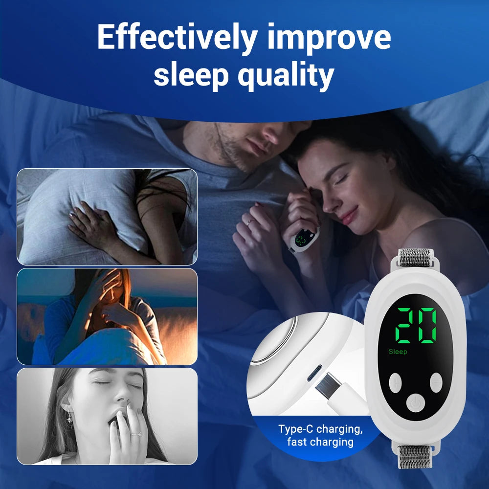 Handheld 20 Levels EMS Sleep Aid Relaxation Treatment Microcurrent Pulse Hypnosis Device Insomnia Quick Pick Grocers