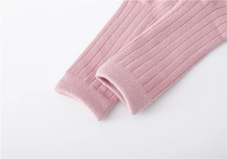 Lawadka 0-5Years Kids Boys Girls Socks Cotton Solid Striped Soft Baby Knee Long Children's Socks School Sport Baby Sock 12 Color Quick Pick Grocers