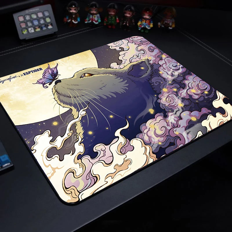 E-sports Tiger Cute Small Mouse Pad Gaming Laptops Mousepad Gamer Carpet Keyboard Mat Desk Protector Anime Cartoon Mouse Pads Quick Pick Grocers