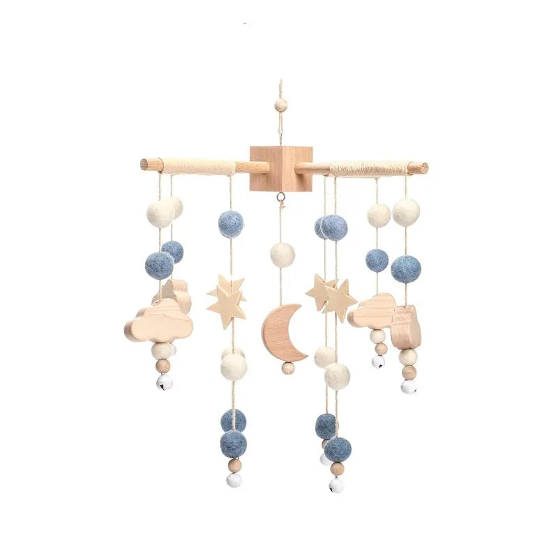 Mobile Wooden Bell Baby Toys 0-12 Months Rattle Toys Bed Newborn Crib mobile With Music Box Bed Bell Hanging Toys Crib Bracket Purest Peak