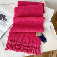 Winter Narrow Scarf 28 Color 100% Wool Scarf Hot Selling Solid Color Scarf Men's and Women's Universal Warm and Cold proof Scarf Quick Pick Grocers
