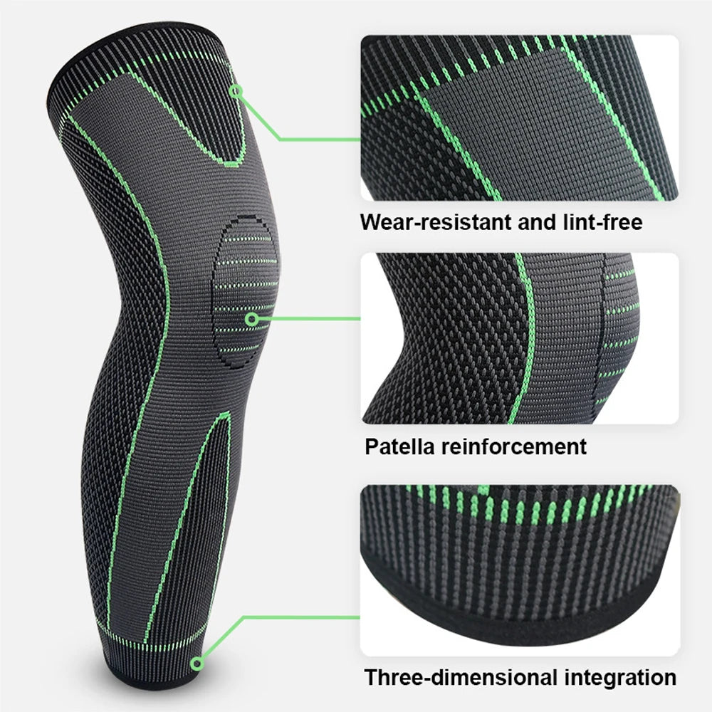 1/2PCS Full Leg Sleeves Long Compression Leg Sleeve Knee Sleeves Protect Leg, for Man Women Basketball, Arthritis Cycling Sport Quick Pick Grocers