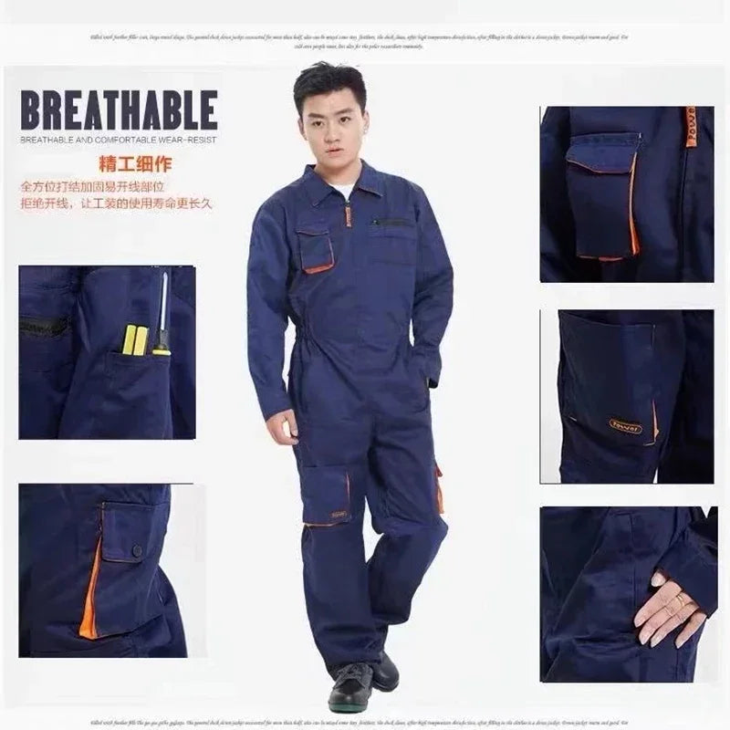 New Work Overall Uniform Men Women Working Coveralls Welding Suit Car Repair Workshop Mechanic Plus Size Clothes Quick Pick Grocers