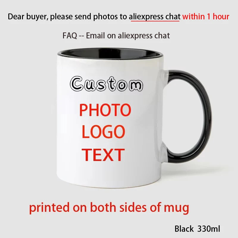 Personalised Your Photo Mug, Custom NAME IMAGE  Cup,Customize Coffee Mugs, Tea Cups, Mothers' day, Fathers' day Wedding Gift Quick Pick Grocers