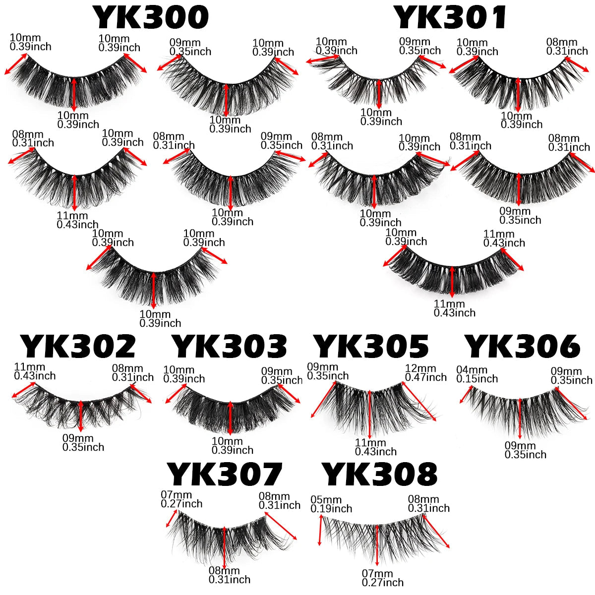 New Half Eyelashes 3/10Pairs Half Lashes Natural 3D Cat Eye Lashes Clear Stem False Eyelash Extension Makeup Faux Cils maquiagem Purest Peak