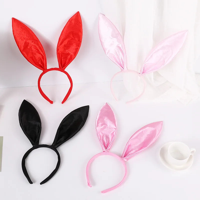 1pc sold color gingham rabbit ear headband in stock headband bunny girl hair clip Halloween rabbit headband Quick Pick Grocers