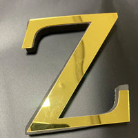 Gold English Letters Mirror 3D Wall Sticker Home Decoration Festival Party Wedding Decor Acrylic Mural Peel & Stick Wallpaper Quick Pick Grocers