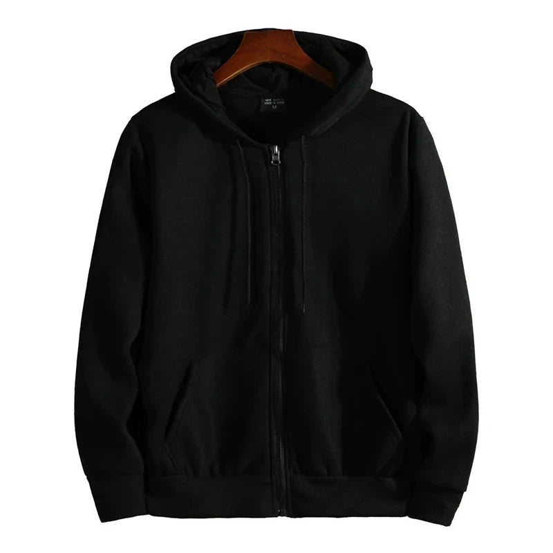 Zipper Hoodies Autumn Winter Men's New Long Sleeve Hooded Sweatshirt Fashion Casual Male Outfit Sportwear Loose Fit Clothes Econic Blanks