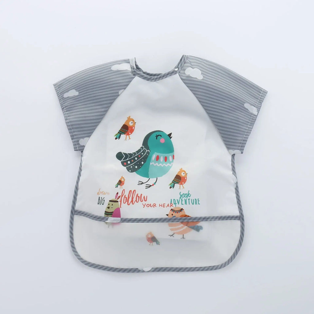 Waterproof EVA Full Sleeve Baby Bibs Children Apron Long Sleeve Feeding Smock Kids Eating Breastplate Infant Scarf Clothing Quick Pick Grocers
