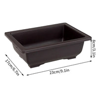 Rectangular Flowerpots Plastic Bonsai Plants Pot Square for Flower Balcony Garden Yard Landscape Bonsai Pot Trays Home Decor Quick Pick Grocers
