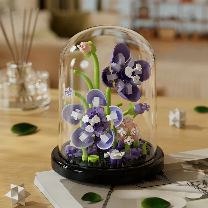 Micro particle building block bouquet handmade gift, children's puzzle toy handmade DIY sunflower desktop decoration ornament Quick Pick Grocers