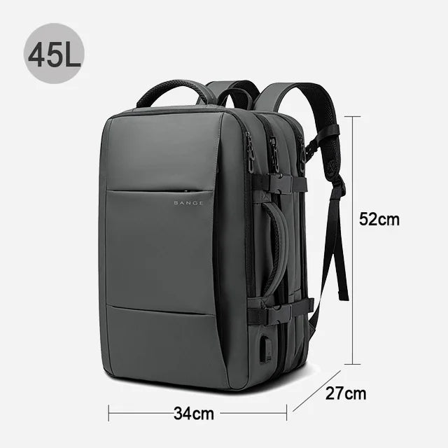 BANGE Aesthetic Men Business Backpack School Expandable USB Bag, Large Capacity 17.3 Laptop Waterproof Fashion Travel Backpack Econic Blanks